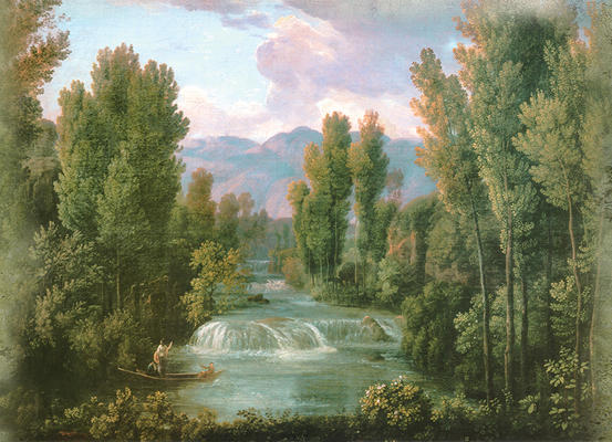 0043 | «Пейзаж с водопадом», Ф.М. Матвеев, 1810 г.