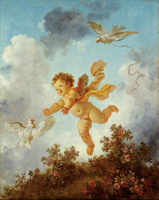 5077 | Жан Оноре Фрагонар «Амур, преследующий голубя» | «Pursuing a dove»